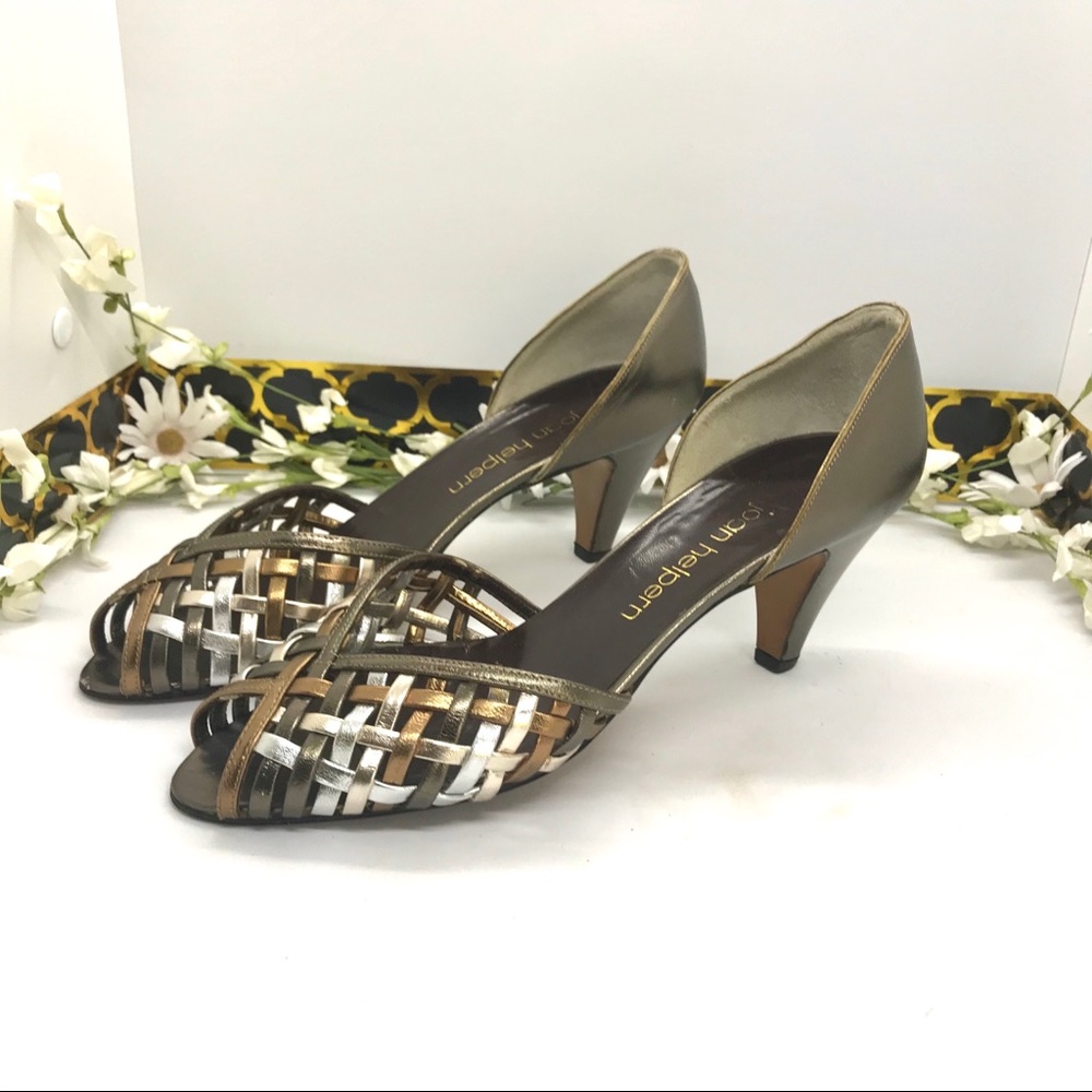 JOAN HELPERN ~ Vintage ~ retro Toe Leather Heel